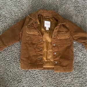 Cat & Jack Tan Corduroy Jacket with Sherpa Pockets